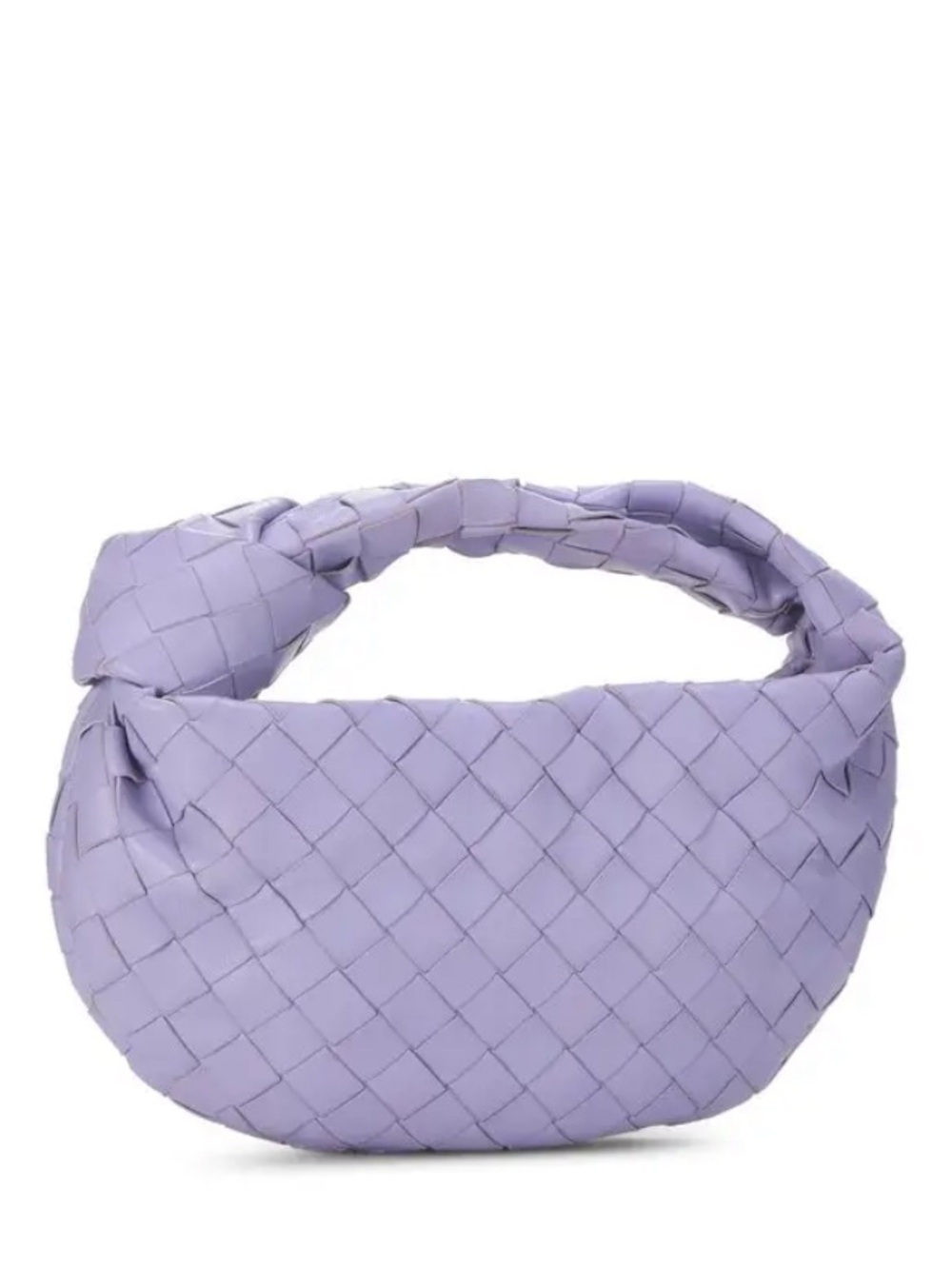Bottega Veneta Lilac Intrecciato Jodie Shoulder Bag Purple with Silver Hardware